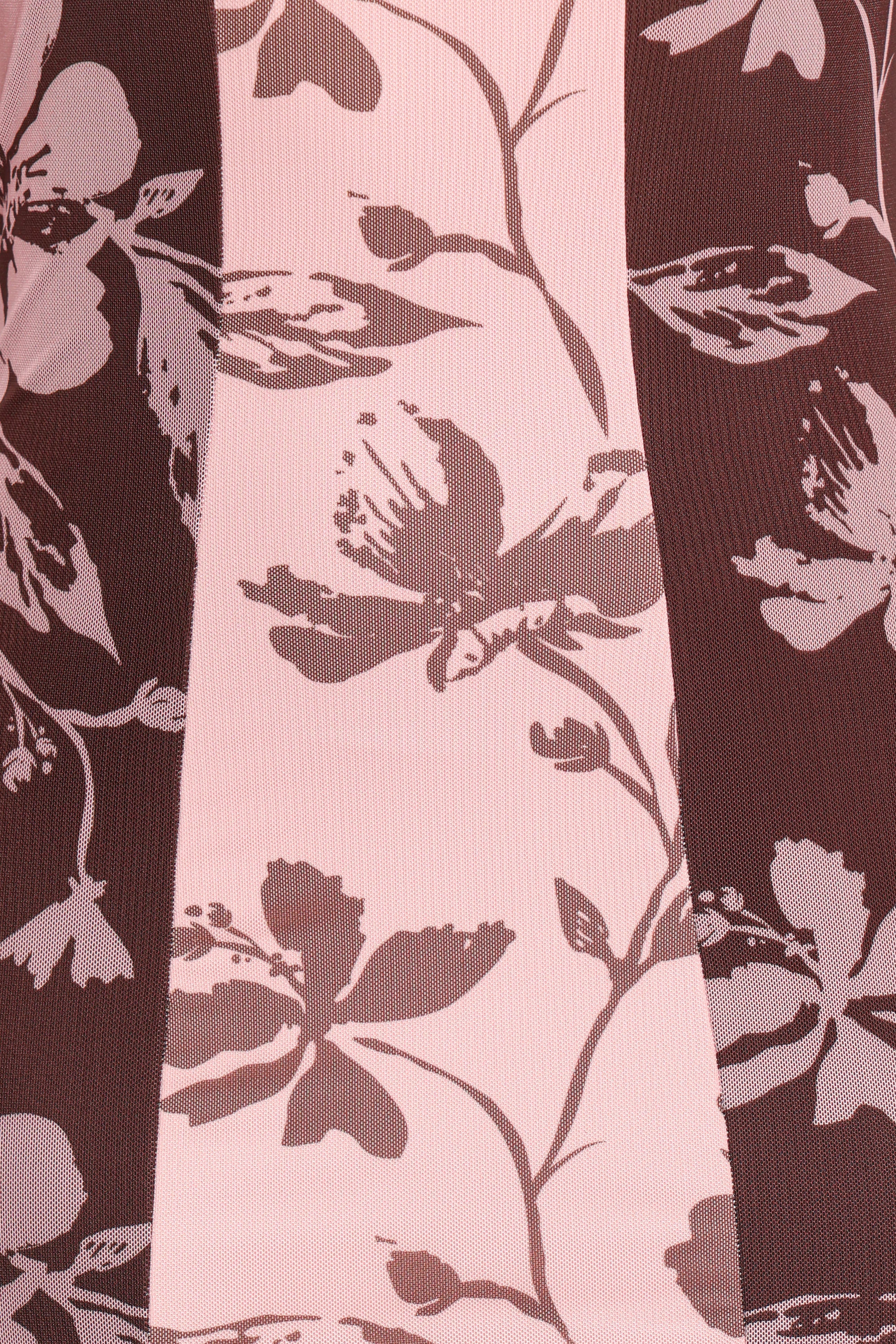 Bellatrix Spliced Maxi Dress - Pink Brown Floral