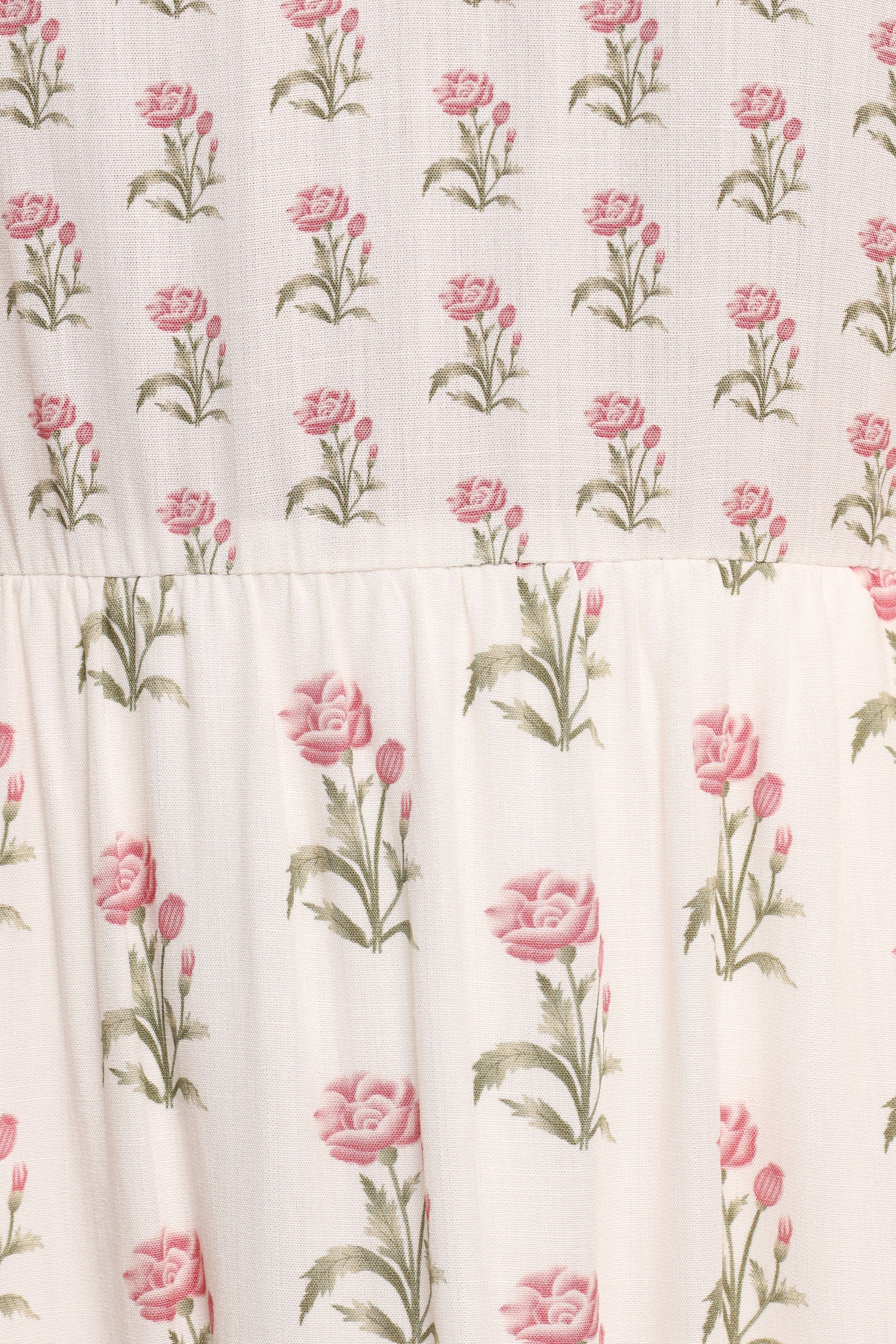 Echo Midi Dress - White/Pink