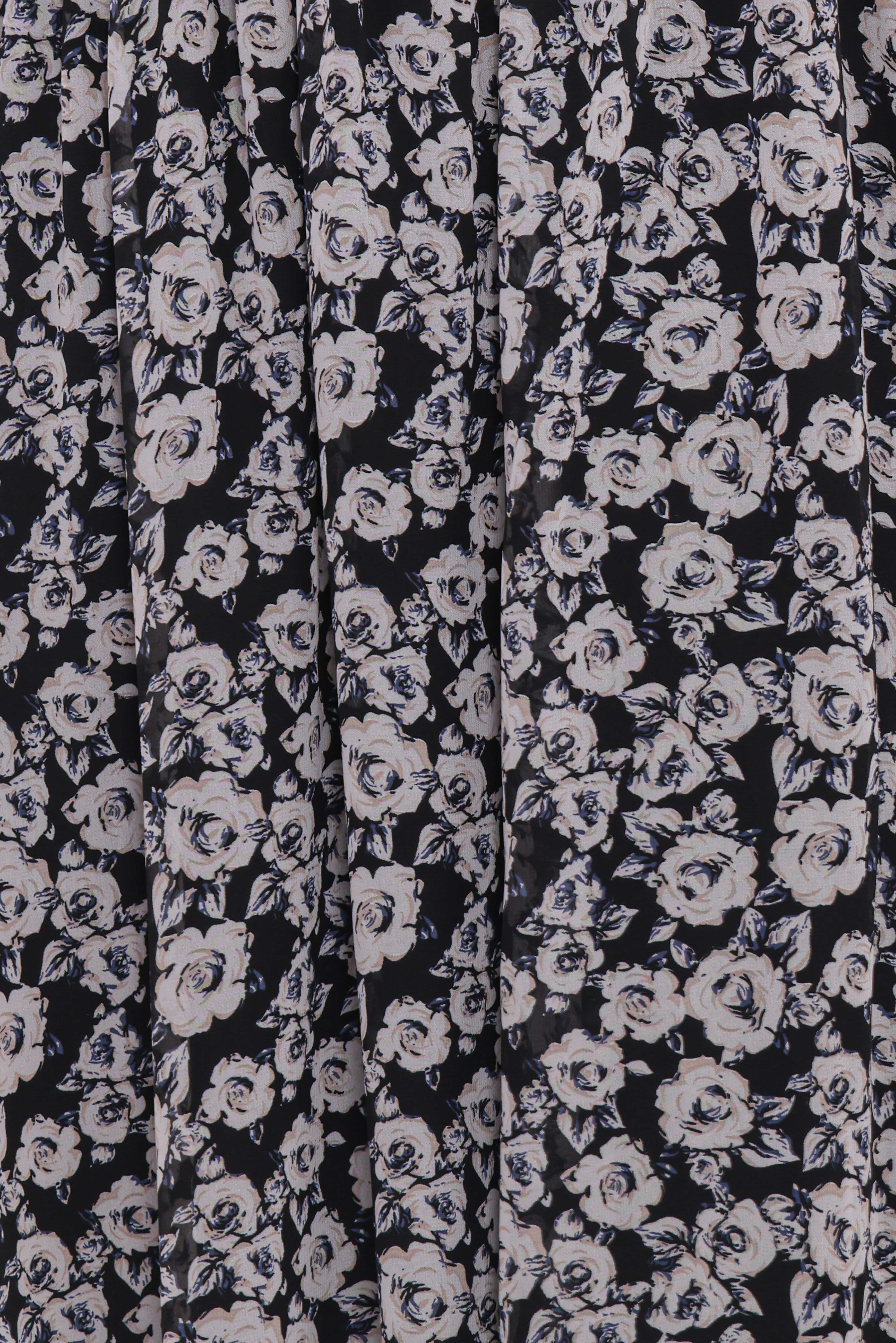 Faith Long Sleeve Maxi Dress - Black Floral