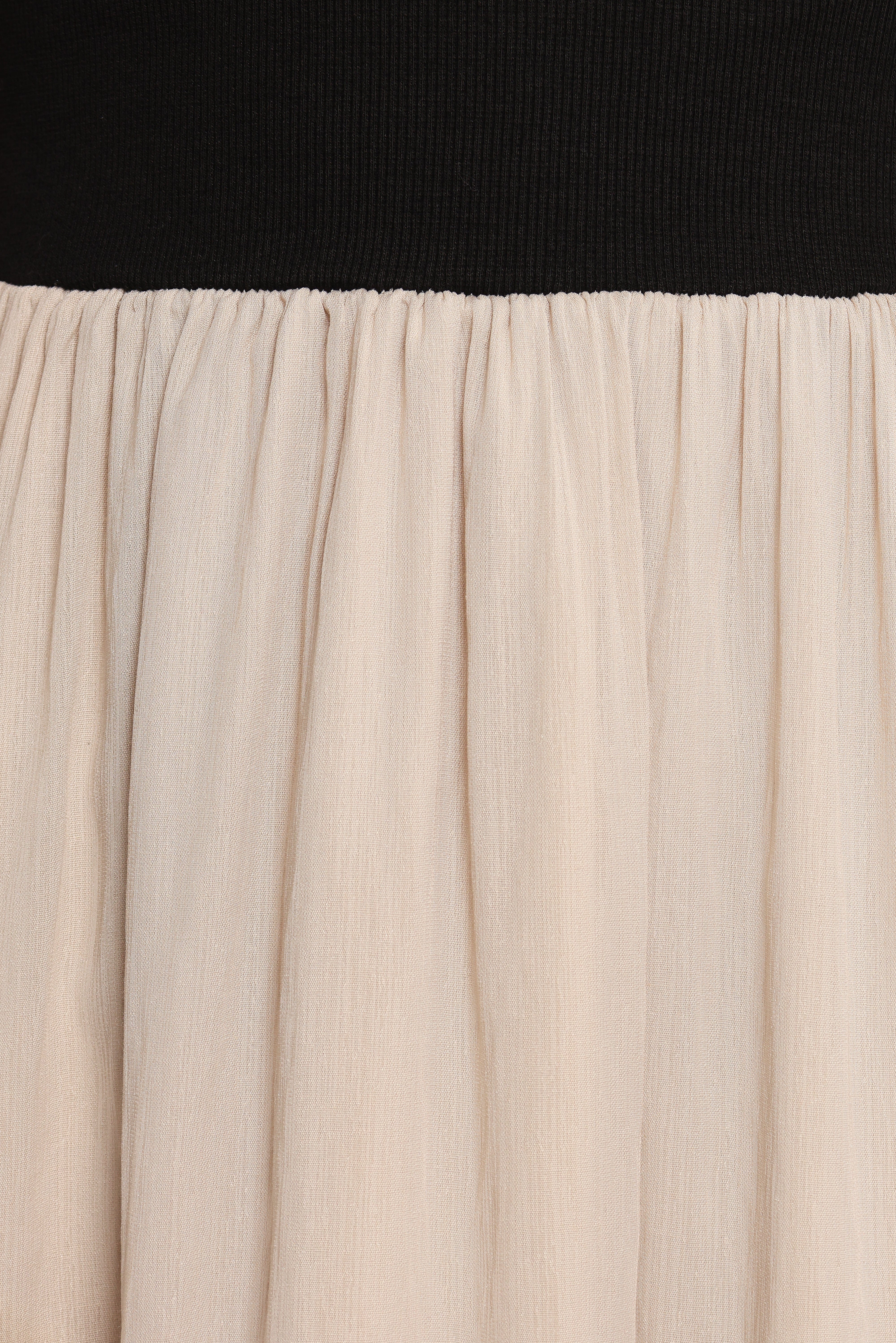 Isolde Midi Dress - Black/Beige