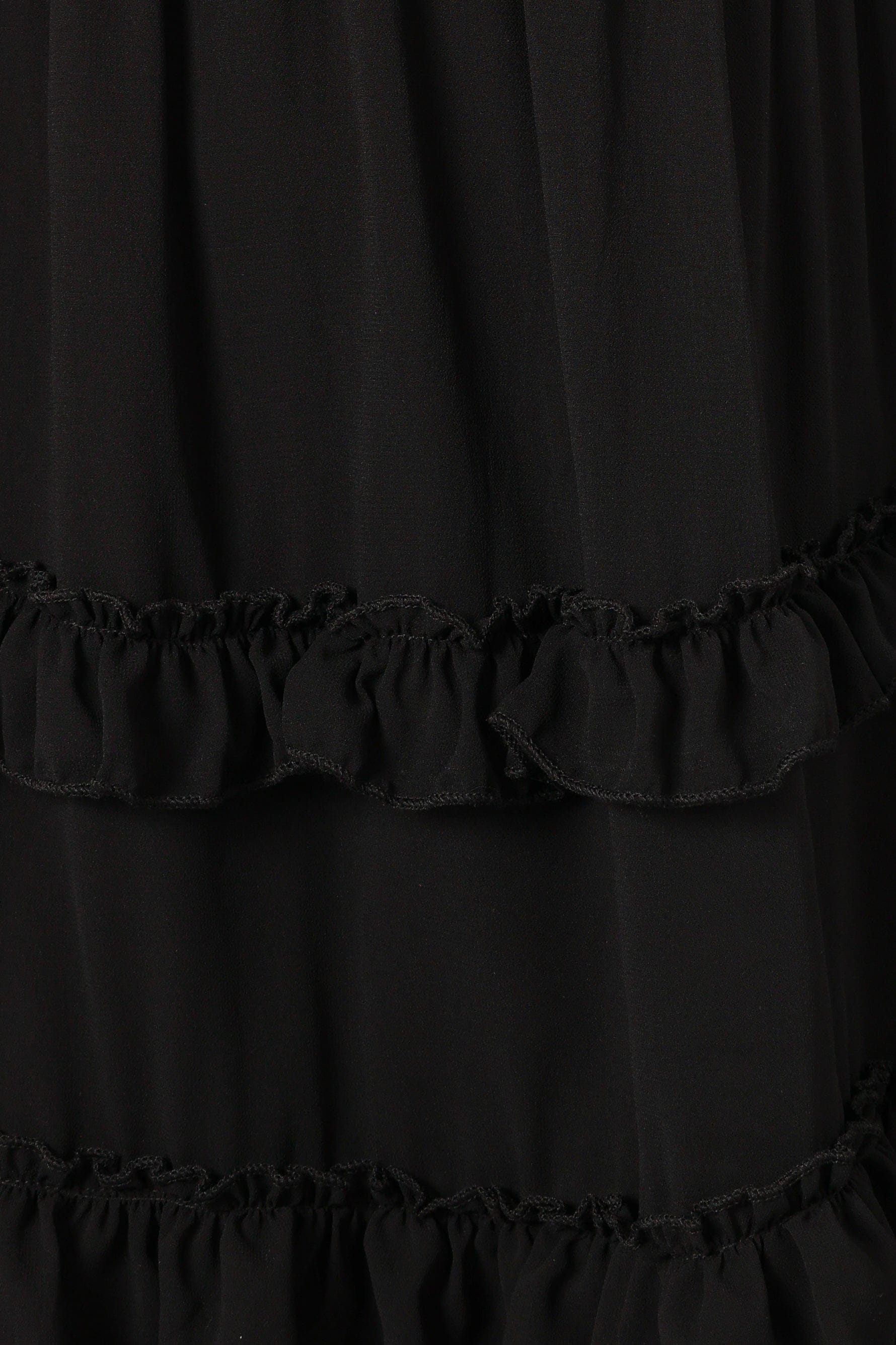 Marli Ruffle Midi Dress - Black