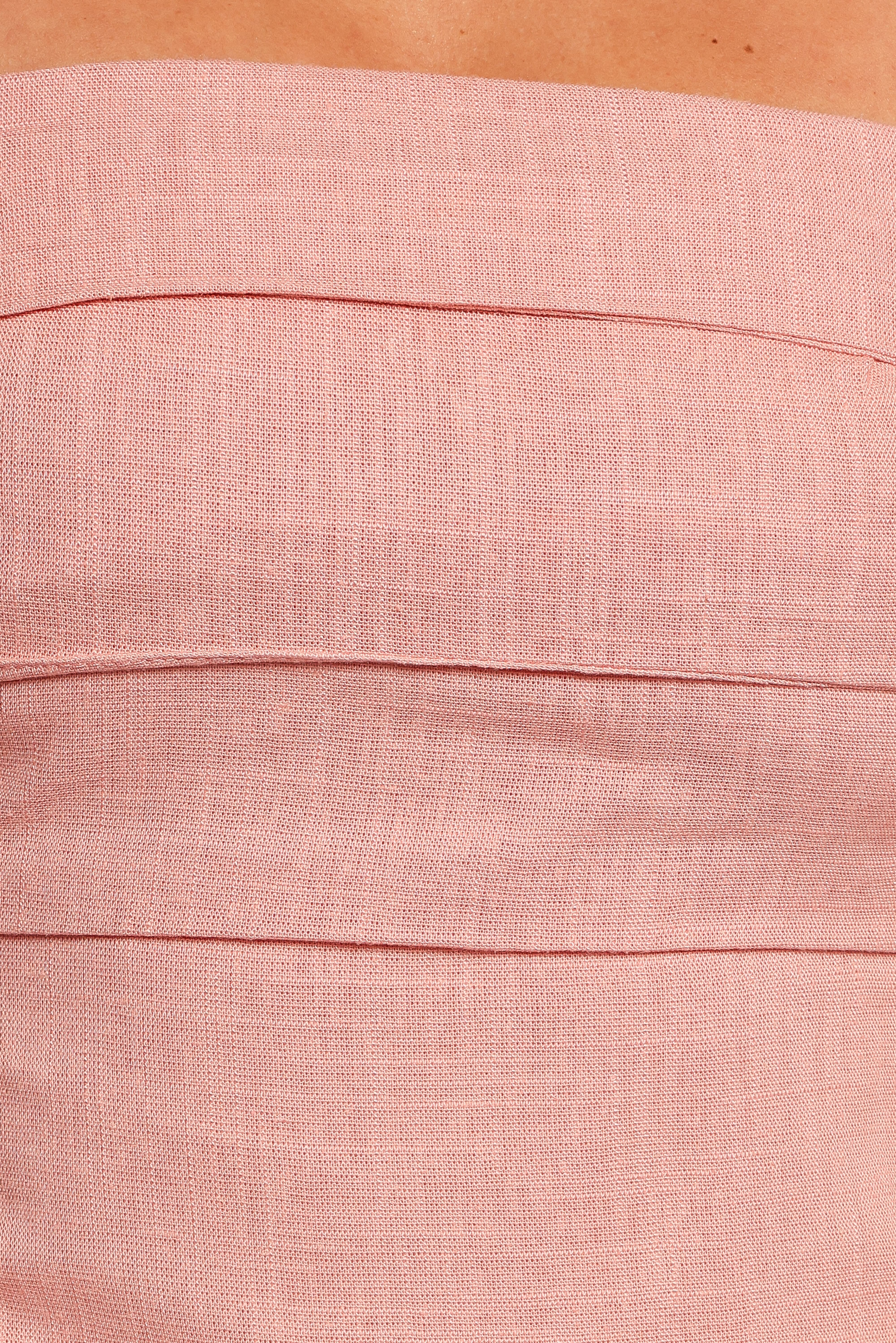 Patterson Tie Shoulder Midi Dress - Blush