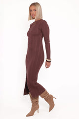 Valia Midi Dress - Espresso