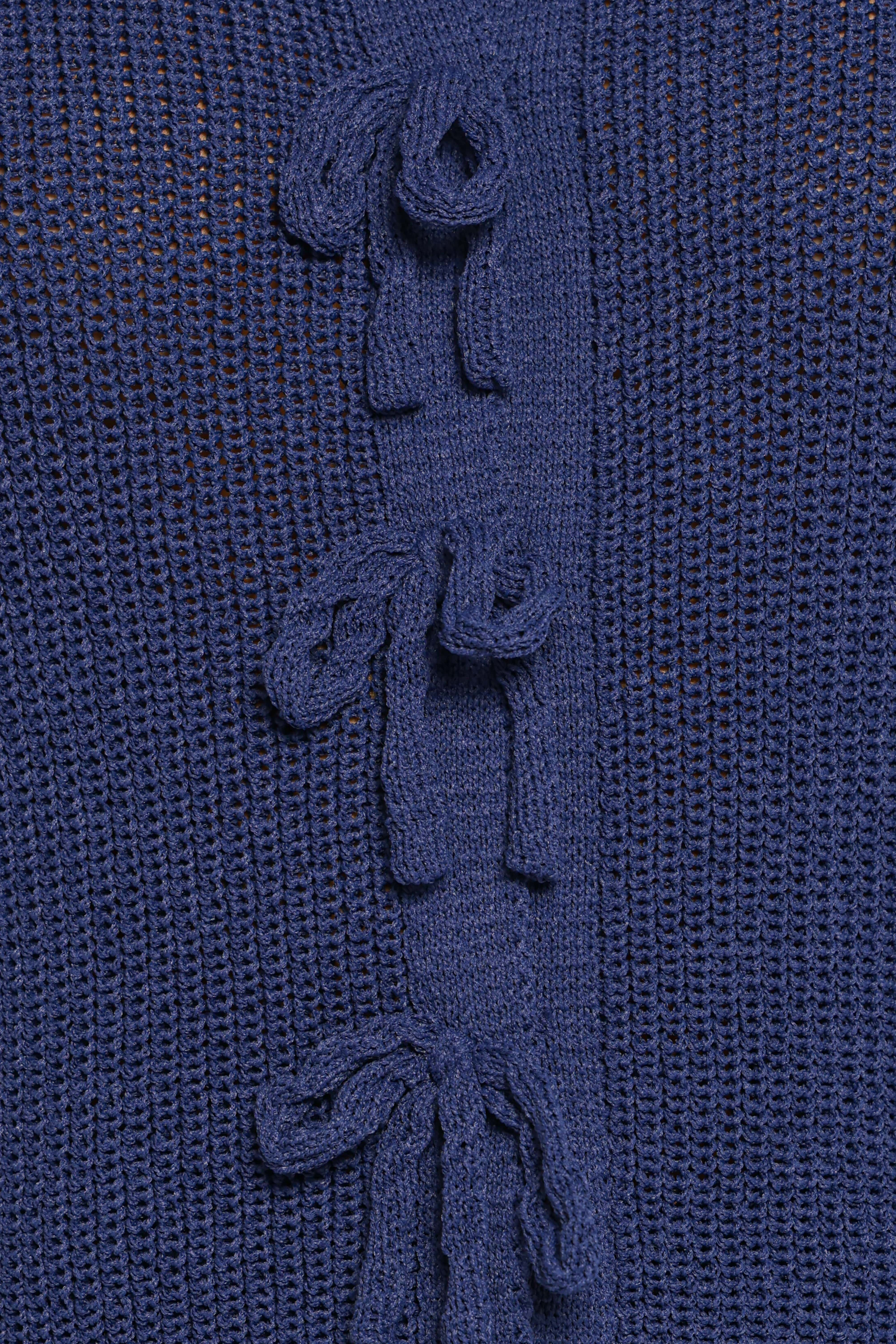 Gemma Short Sleeve Bow Cardigan - Navy