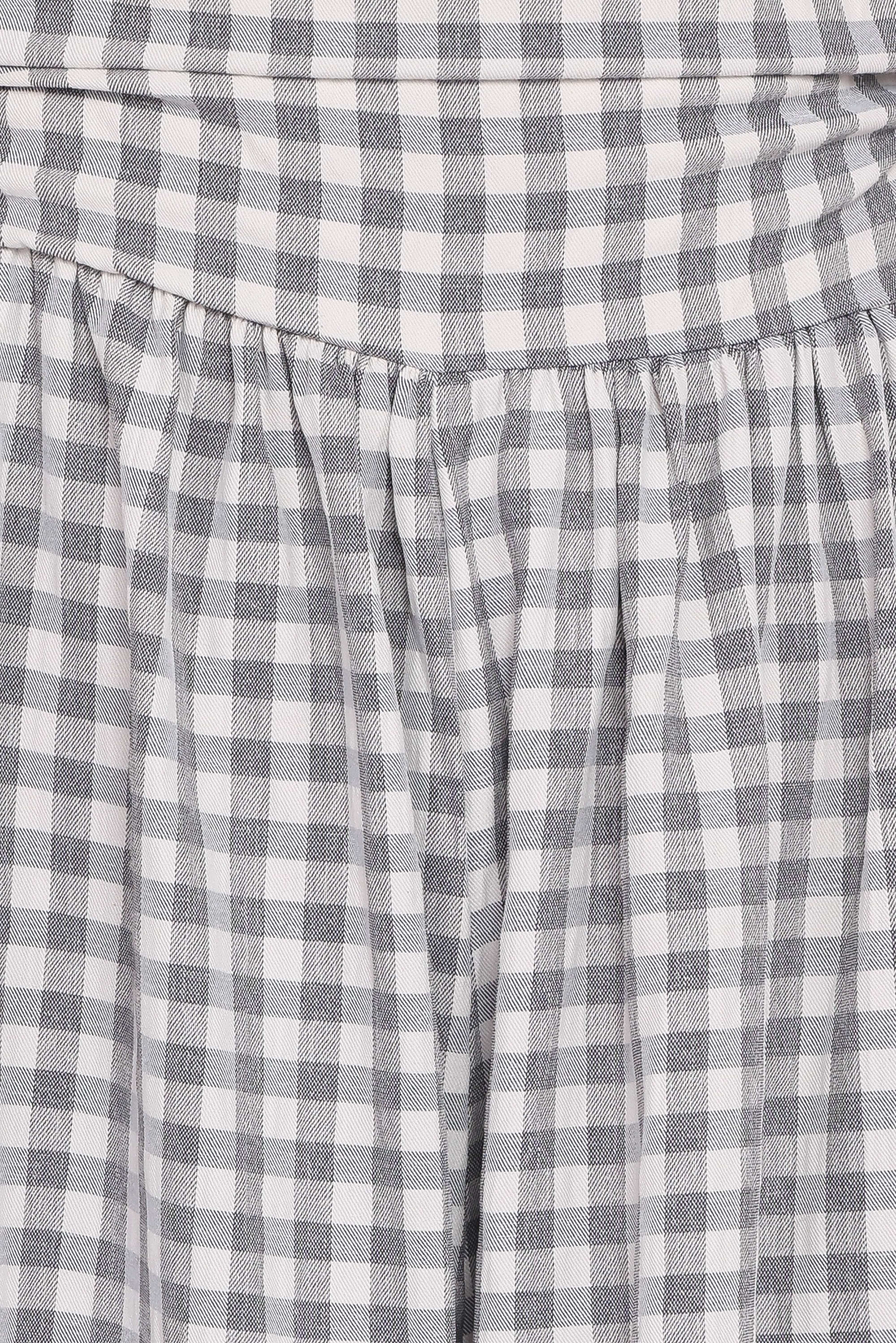 Paige Strapless Jumpsuit - Black White Gingham
