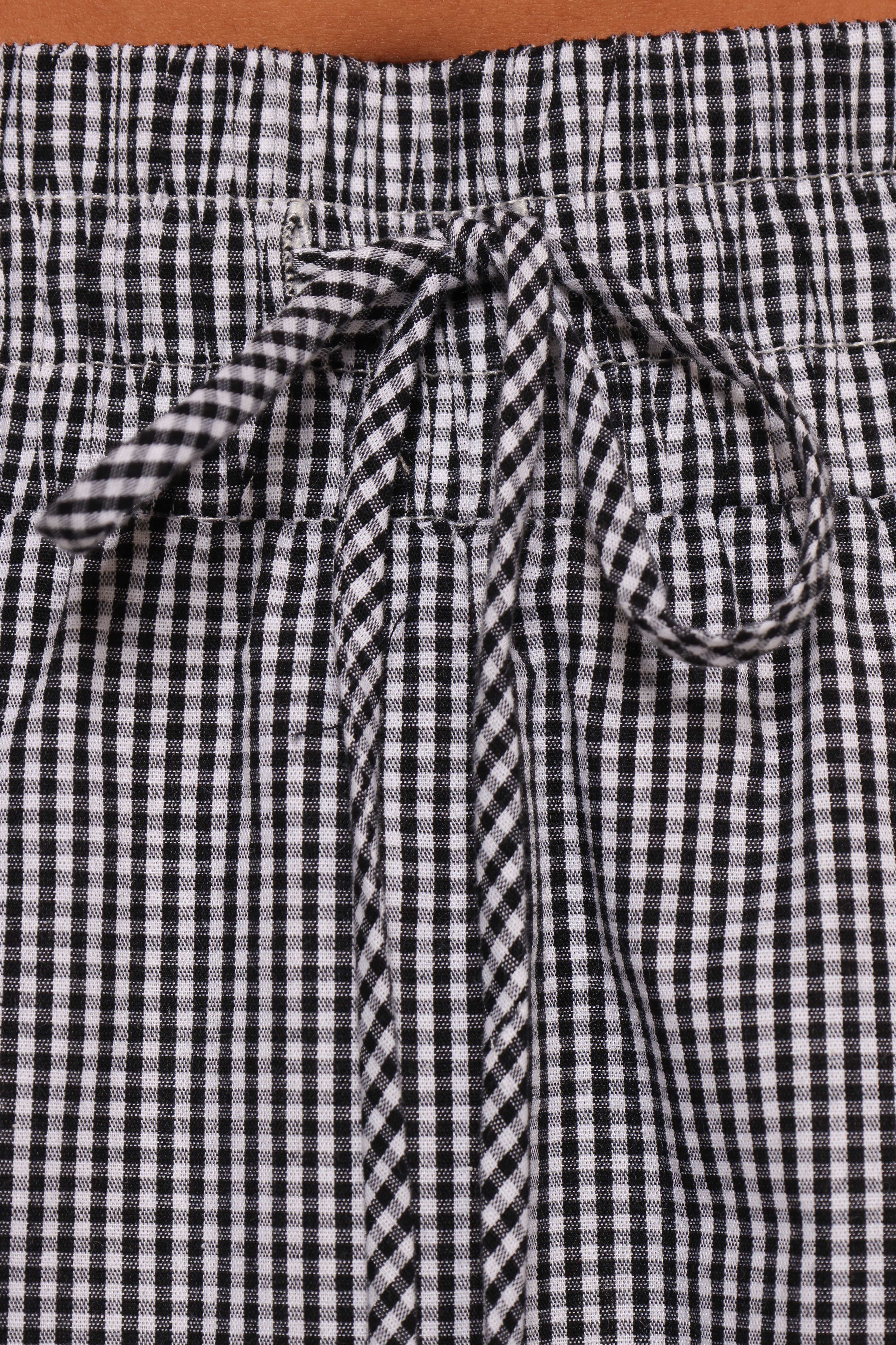 Luna Skirt Set - Black White Gingham